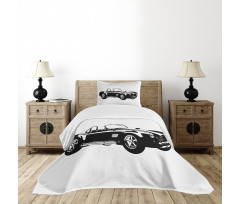 Sports Car Roadster Engine Bedspread Set