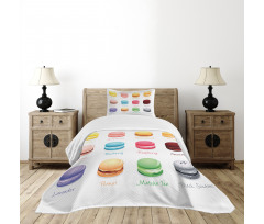 Colorful Macarons Bedspread Set