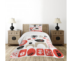 Japanese Tea Culture Bedspread Set