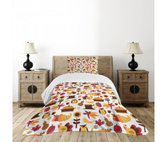 Fall Composition Bedspread Set