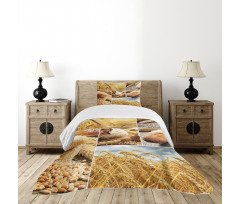 Bread Making Wheat Bedspread Set