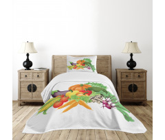 Cartoon Harvest Yield Bedspread Set