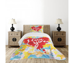 Brushstroke Message Bedspread Set