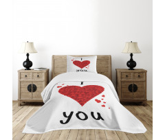Love Bouquet Heart Bedspread Set