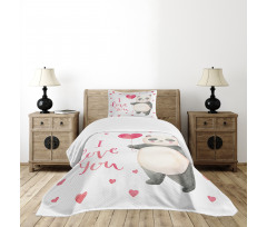 Panda Balloon Bedspread Set