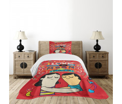 Couple Hug Oriental Bedspread Set