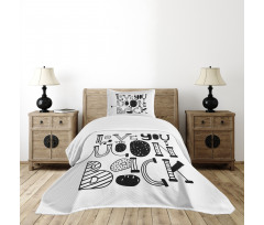 Modern Graphic Love Bedspread Set