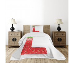 Ripe Strawberry Letter Bedspread Set