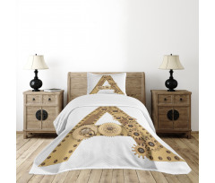 Steampunk Capital Bedspread Set