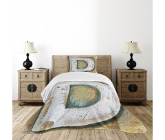 Rustic Initials Grunge Bedspread Set