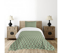 Peacock Feathers Bedspread Set