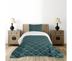 Trippy Half Circles Bedspread Set