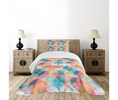 Pastel Mosaic Circles Bedspread Set