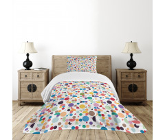 Retro Oval Shapes Bedspread Set