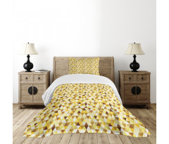 Funky Vivid Triangles Bedspread Set