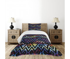 Galaxy Theme Lines Bedspread Set