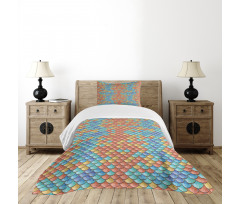 Abstract Mermaid Pattern Bedspread Set