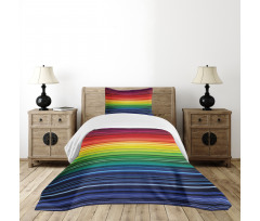 Rainbow Stripes Neon Bedspread Set