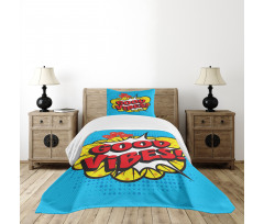 Pop Speech Bubble Bedspread Set