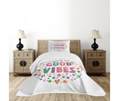 Word Art Positive Bedspread Set