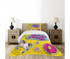 Unicorn Donut Fun Bedspread Set