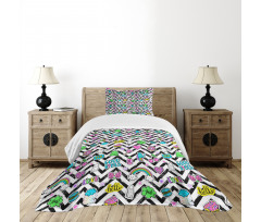 Zigzag Colorful Bedspread Set