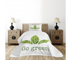 Eco Concept Green Leaves Bedspread Set