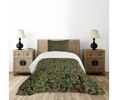 Green Forest Motif Bedspread Set