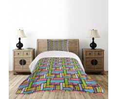 Stars Swirls Lines Dots Bedspread Set