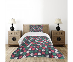 Brushed Floral Design Bedspread Set