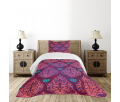 Natural Lilac Pattern Bedspread Set