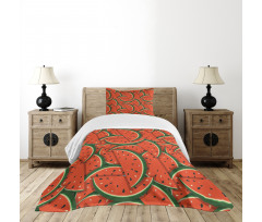 Yummy Watermelon Slices Bedspread Set