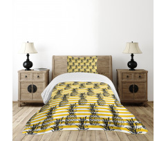 Modern Pineapple Motif Bedspread Set