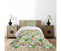 Tropical Plants Botany Bedspread Set