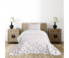 Fourth of July Squares Bedspread Set