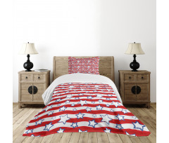 Horizontal Wavy Stripes Bedspread Set