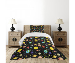 Sun Earth Constellations Bedspread Set
