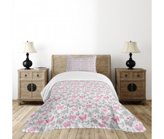 Abstract Nature Depiction Bedspread Set