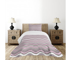 Wavy Stripes Nautical Bedspread Set