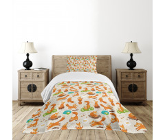 Stretching Fox East Asian Bedspread Set