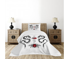 Tattoo Asian Bedspread Set