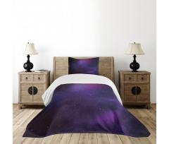 Galaxy Themed Nebula Star Bedspread Set
