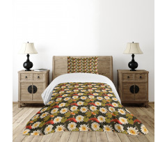 Japan Inspired Lotus Koi Bedspread Set