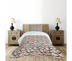 80s Memphis Geometrical Bedspread Set