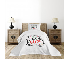 Abstract Christmas Sock Bedspread Set