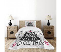 Christmas Tree Pattern Bedspread Set