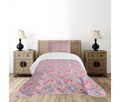 Kawaii Bunnies and Candy Bedspread Set