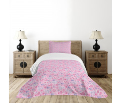 Bows and Buttons Ribbon Bedspread Set