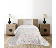 Striped Pastel Jungle Bedspread Set