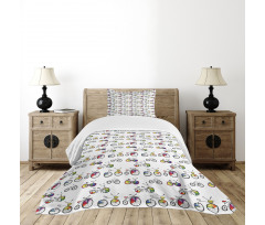 Penny-Farthing Tandem Bedspread Set